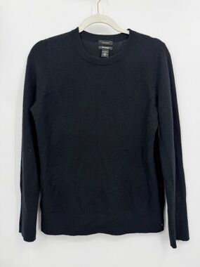Halogen Black 100% Cashmere Crew Neck Sweater sz S